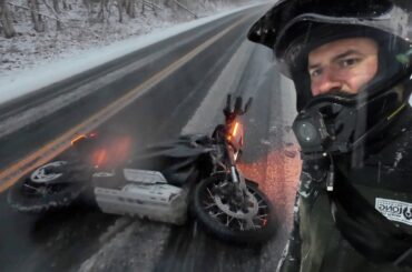 Surviving a SNOWSTORM on an electric motorcycle | LiveWire One