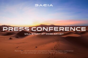 Conférence de Presse DACIA - 30 janvier 2024 - 10h00 CET