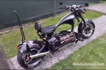 Rooder citycoco electric scooter with motorcycle sound effects