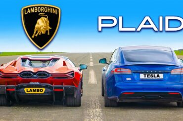 Lamborghini Revuelto v Tesla Model S Plaid: DRAG RACE