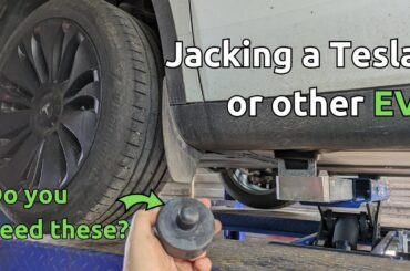 Lifting or jacking a Tesla or other electric vehicles