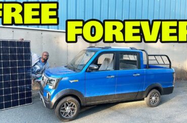 We Built a $3100 Solar Powered Electric Mini Truck with FREE charging for life