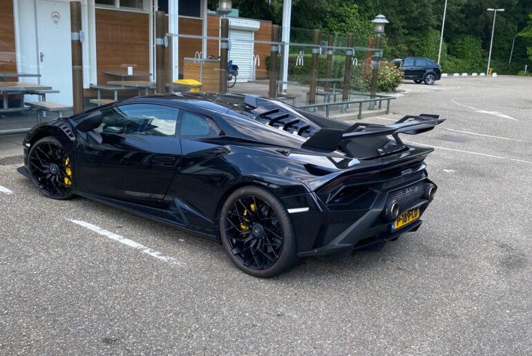 Spotted a [Lamborghini Huracan STO] at a McDonalds in the Netherlands