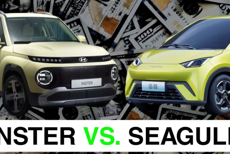Hyundai Inster vs. BYD Seagull: Range, Power, Features Compared