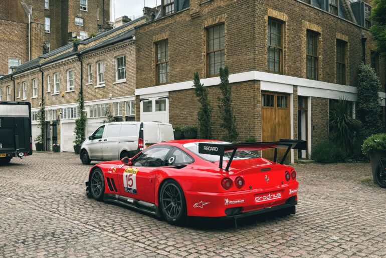 [Ferrari 550 GT1] Spotted on a cobbled side street in London.