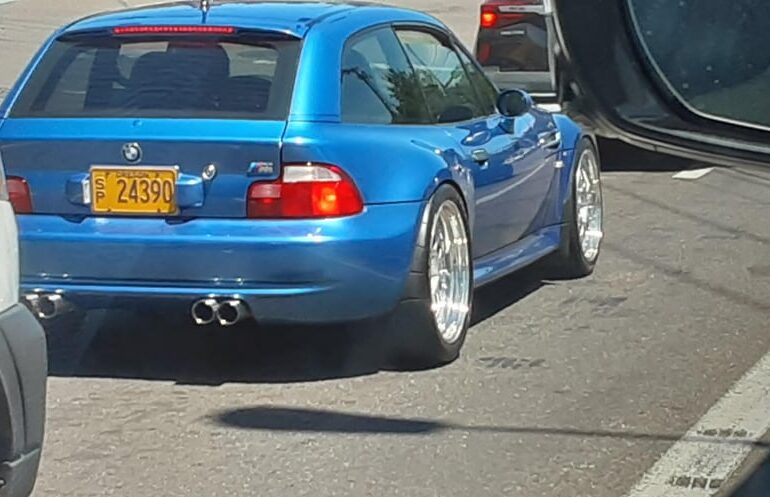 Umm guys, how rare is this [BMW Z3 M Coupe]? Just hanging out in traffic somehow...