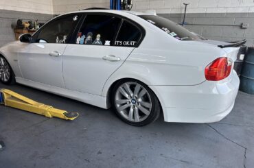 my e90 is lowered on bc racing coils with the extreme low variant, the coils are maxed out in the rear, but is different heights on each side? any tips?