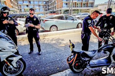 Santa Monica Police Impound Electric Motorcycle for Multiple Violations on Ocean Avenue