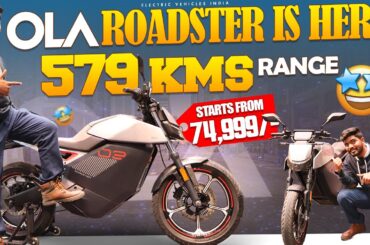 OLA Roadster Electric Bike Review | 579 Kms Range | Starting From 74,999 | Electric Vehicles India