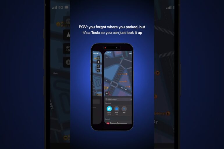 Never forget where you parked again (Tesla App → Location)