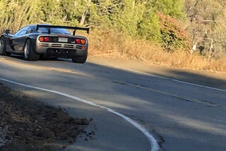 [mclaren f1 hkr] 1 of 2 worth at least 20 million. Ripping the canyons. Me and buddy chased it. Surreal