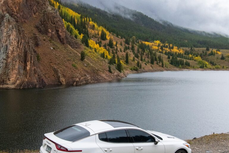 Not your usual super car post. My Kia Stinger, Taylor Park Reservoir, CO. [5284x7926]