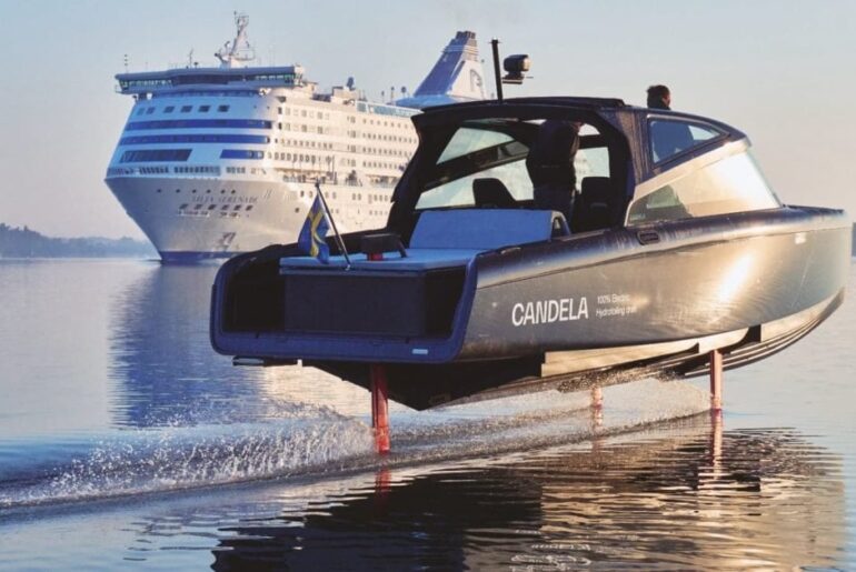 Candela electric hydrofoil boat sets record with international voyage