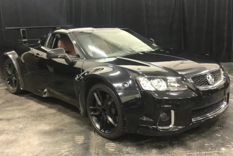 "Project Blackjack". GM's Test Mule for the C8 Corvette. This prototype was mainly made to focus on testing the mid-engined layout and the handling. The front, facia, mirrors, and taillights of a Holden VE Commodore were grafted to custom panels to what was, a C7 Corvette chassis and interior.