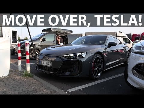 Bjorn Nyland: Audi RS e-tron GT 250 km/h German autobahn stress test