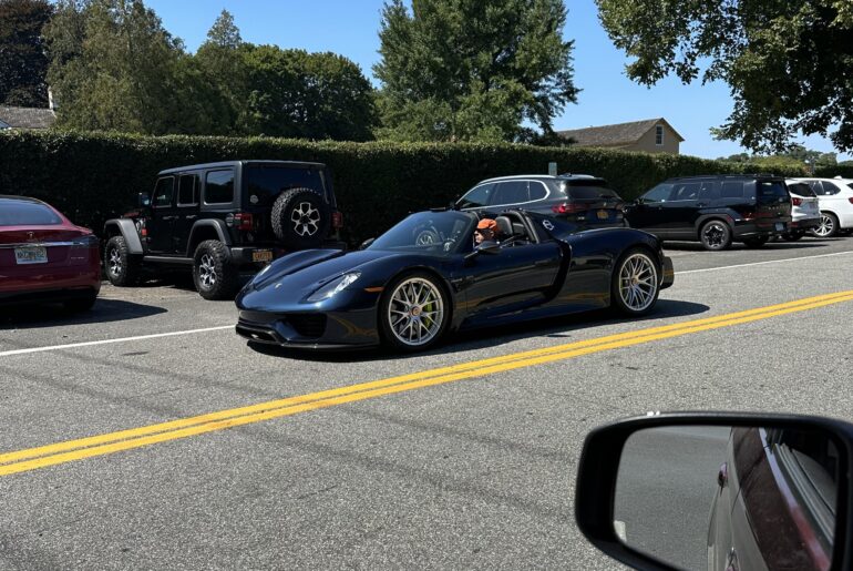 Saw Jerry Seinfeld driving [Porsche 918] in the Hamptons ny today