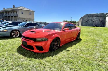 Bagged Hellcat at Cars And Coffee