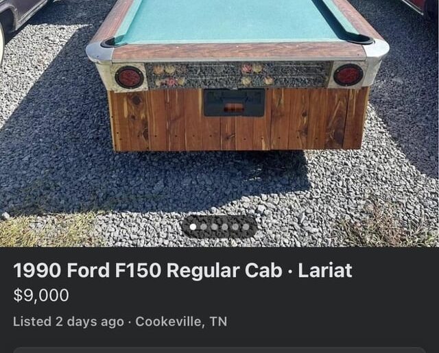 F150 with pool table bed