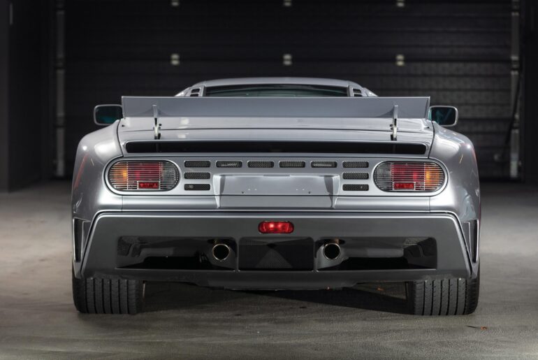 Mildly Interesting: There's some iterations of the Bugatti EB110 that have absolutely no badging on the rear (1993 SuperSport shown)