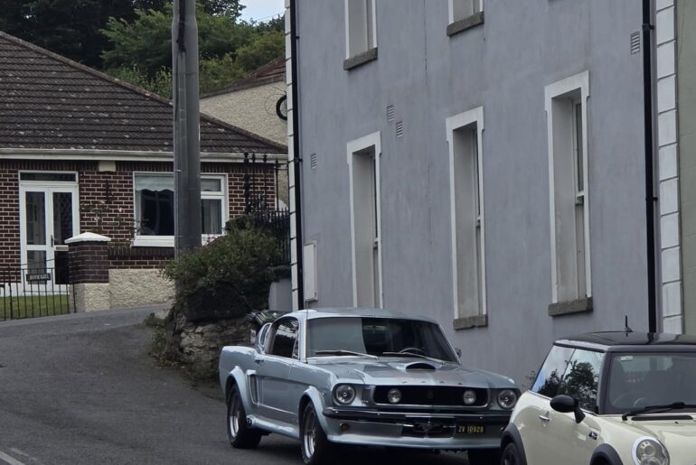 [Ford Mustang] spotted a long way from home.