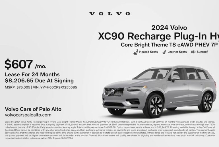 Volvo XC90 Recharge Plug-In Hybrid 10/04/2024 4394055