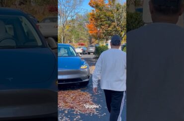 Dad goes to pick up new Tesla, but it picks him up instead