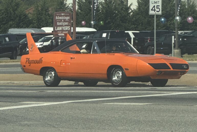 [1970 Plymouth Superbird] First time i’ve ever seen one of these in person. The pictures don’t do the wing justice for how large it really is lol