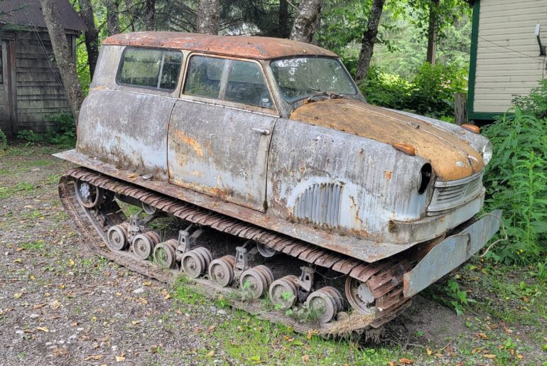 Converted tracks car in Stewart