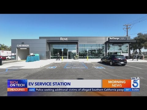 Rove opens EV charging station, complete with wifi lounge, car wash, and convenience store