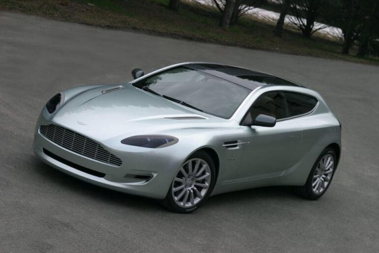 2004 Aston Martin Jet 2. The car, based on the Aston Martin Vanquish, was built for the head of the Bertone company, Lilli Bertone.