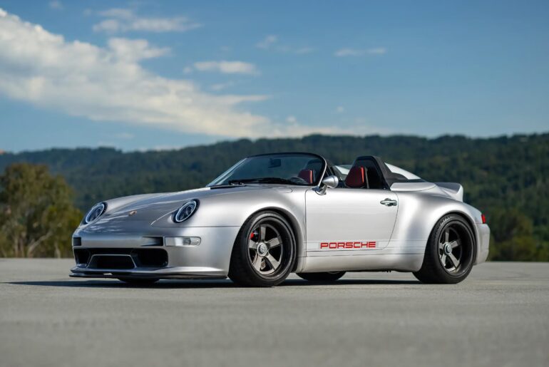 Custom car porn: Air-cooled Porsche 993 911 with modernized, redesigned carbon fiber Speedster body done by Gunther Werks. Only 25 examples were built. (3000x2250)