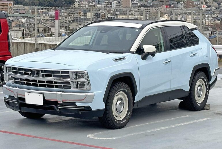 TIL of the existence of the Mitsuoka Buddy, a Japanese version of the Rav4 with the front of an 70's Chevy Blazer.