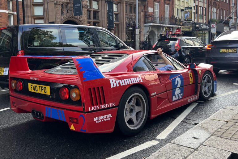 [Ferrari F40] Spotted on a trip to London last year — thought you guys might appreciate it. I’ve never seen one painted out like this.