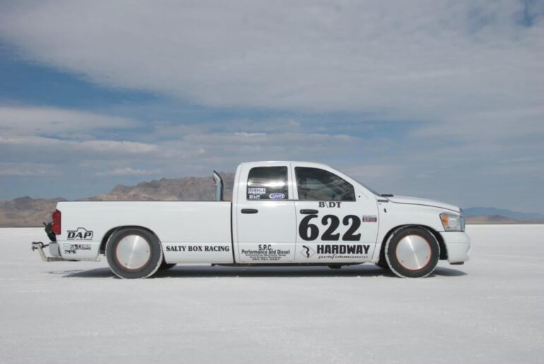 227.8 mph world record holding diesel pickup truck.